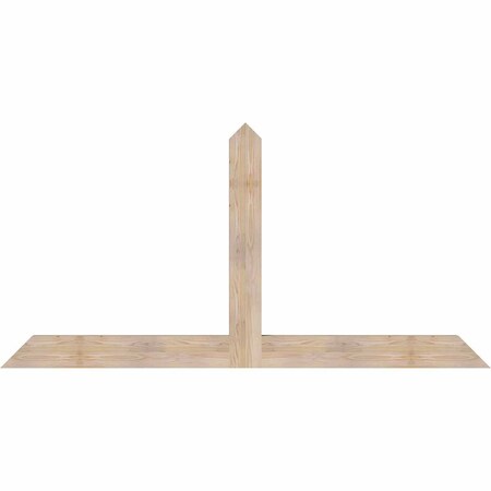 Ekena Millwork Portland Smooth Timber Gable Bracket, Douglas Fir, 84"W x 42"H x 3 1/2"D x 5 1/2"F, 12/12 Pitch GBW084X42X0406POR00SDF
